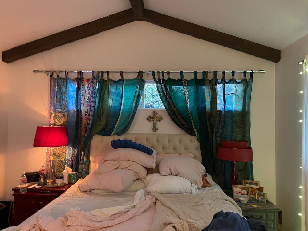 Recycled Silk Panel Curtain - Customer Photo From Kathy