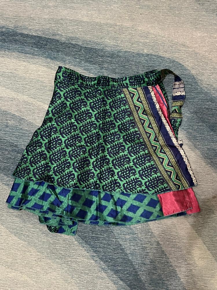 Mini Sari Silk Wrap Skirt - Customer Photo From Cheyenne