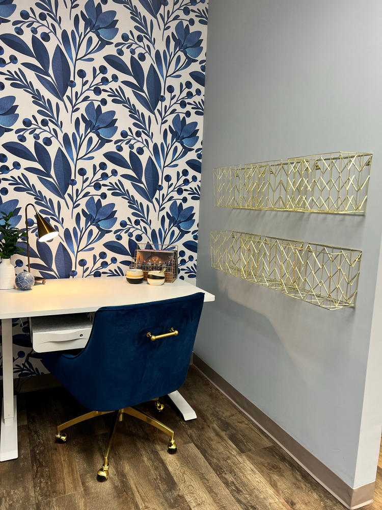 Removable Wallpaper, Scandinavian Wallpaper, Temporary Wallpaper, Floral Wallpaper, Peel and Stick Wallpaper, Wall Paper, Boho - A371 - Customer Photo From lbrysch331
