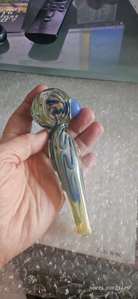 Gold Fumed Glass Pipe