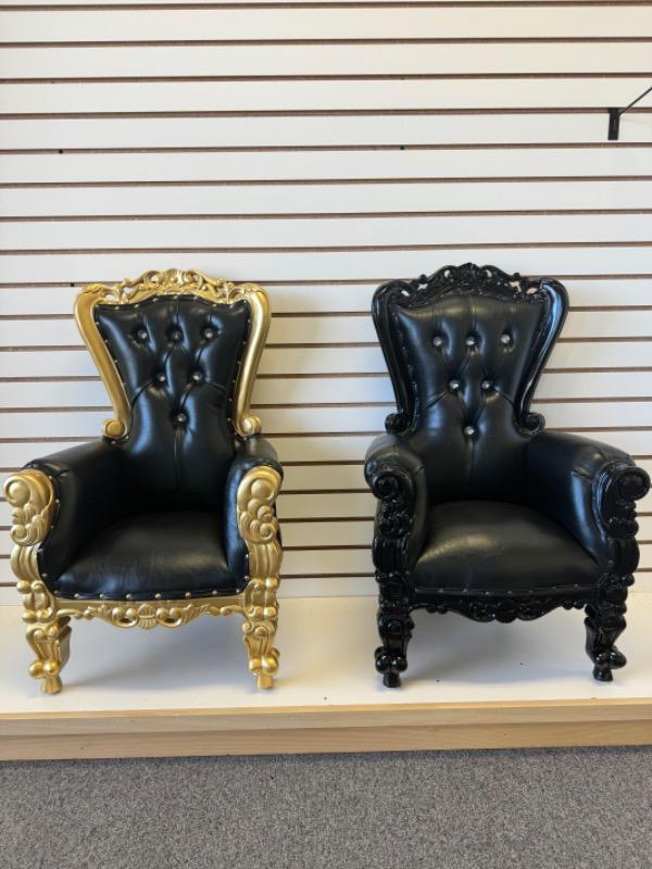 "Mini Tiffany 33" Kids Throne Chair - Black / Gold - Customer Photo From Shakeera Harrison