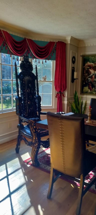 "King David" Lion Throne Chair - Black / Black - Customer Photo From Neeta Sanders