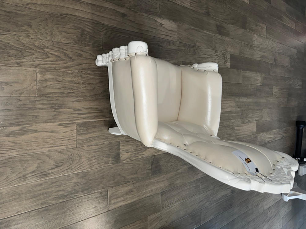 "Mini Tiffany 33" Kids Throne Chair - White / White - Customer Photo From Brittany Wilson