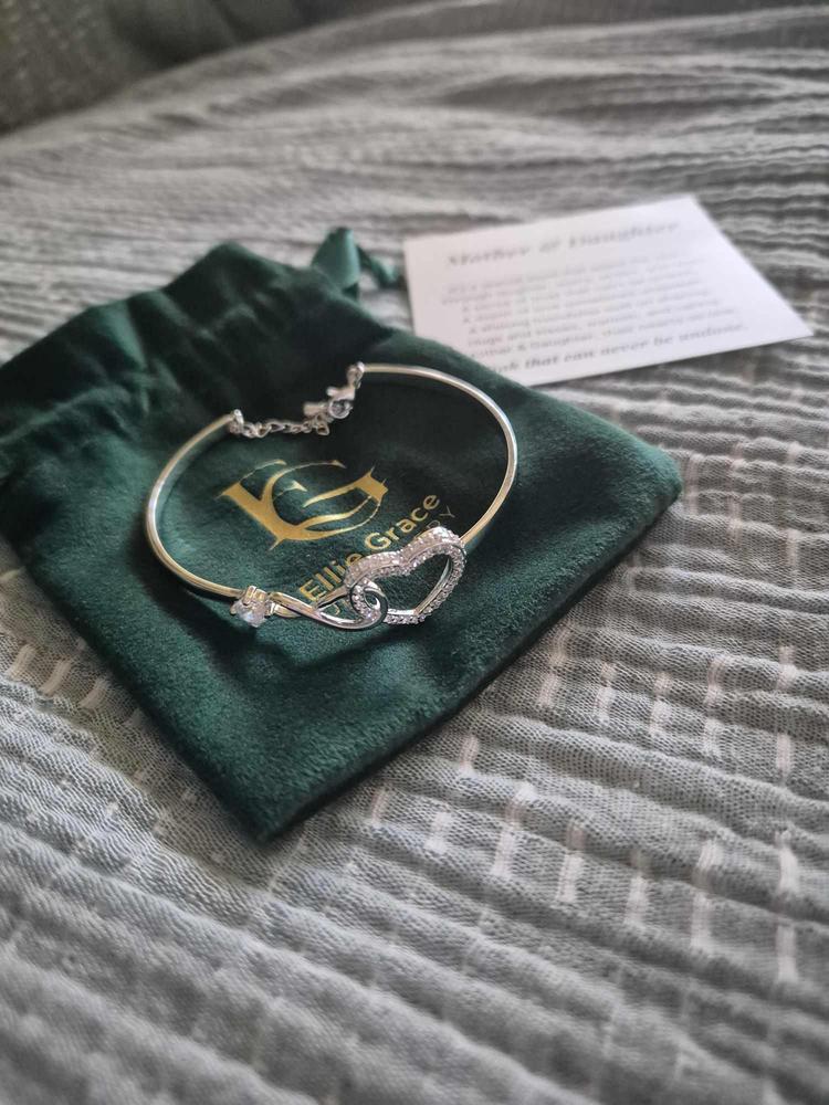 Mother Daughter - Infinity Heart Bracelet - Customer Photo From Leanne Barnes