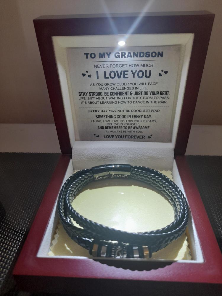 To My Grandson ‘Love You Forever’ Bracelet - Customer Photo From DEBRA WALKER
