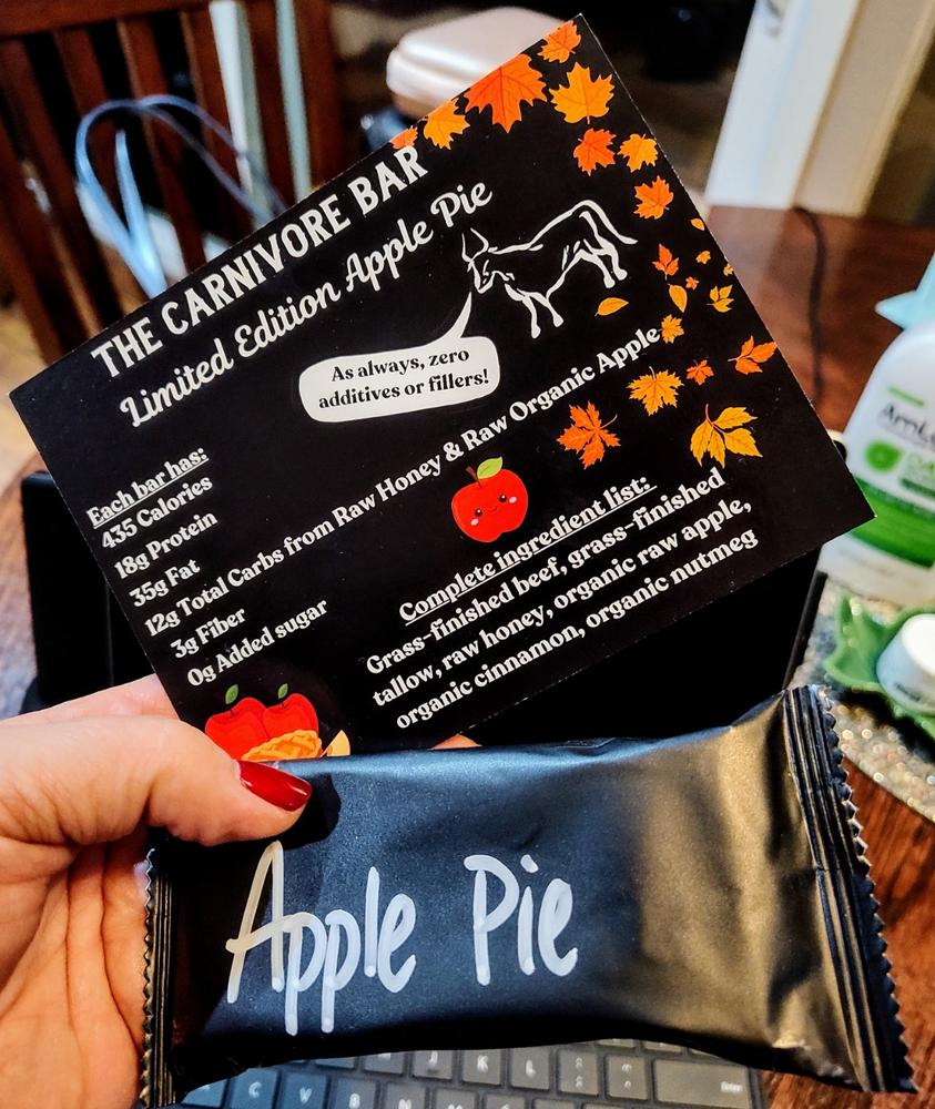 *Limited Edition Apple Pie* Carnivore Bar Box, 6-Pack - Customer Photo From Cheryl Wyatt