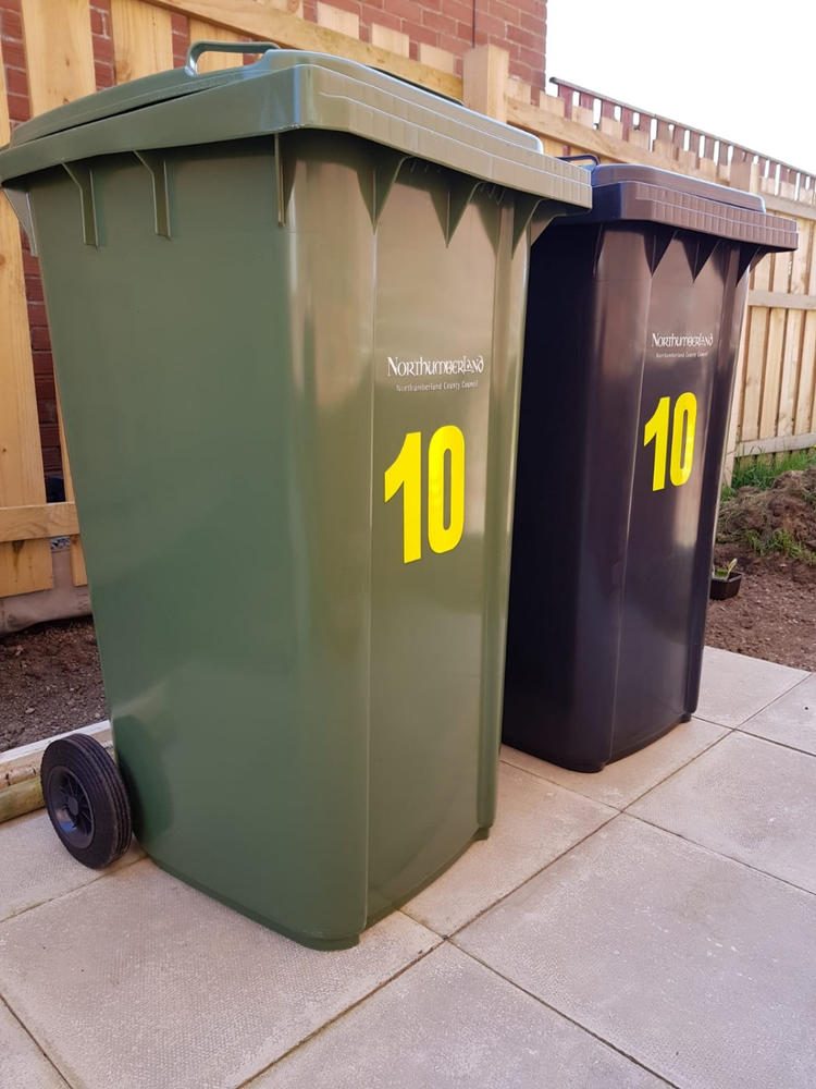 High Visibility Light Reflective Yellow 17cm Wheelie Bin Number - Customer Photo From Anonymous