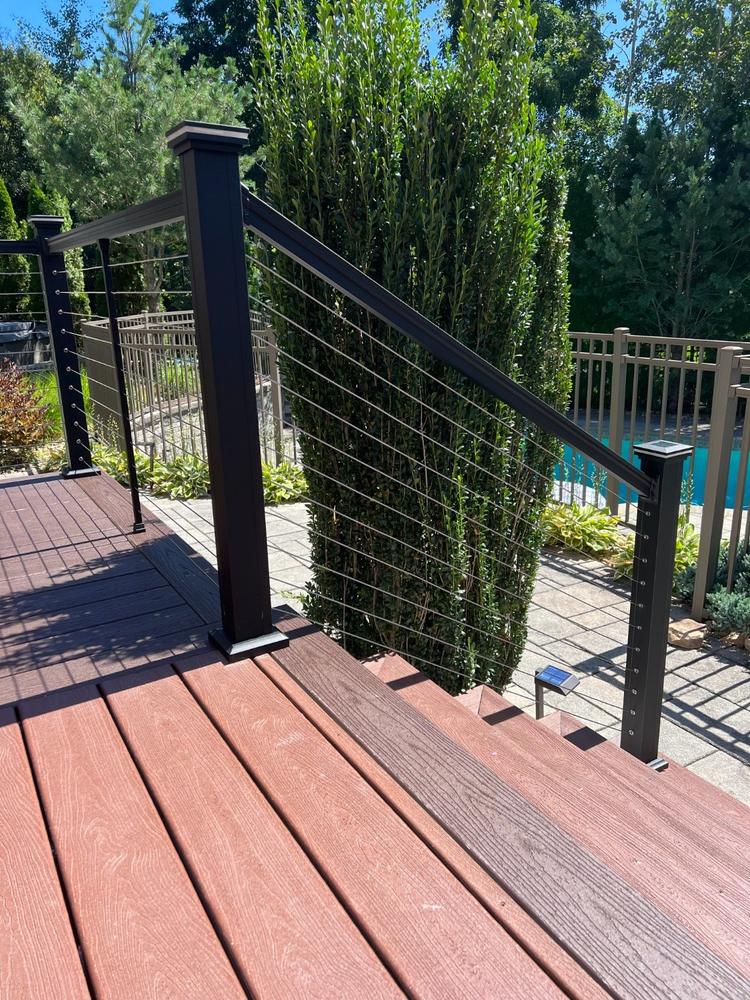 Cable Railing Posts for Key-Link Horizontal Cable| Key-Link Railing - Customer Photo From Gregory