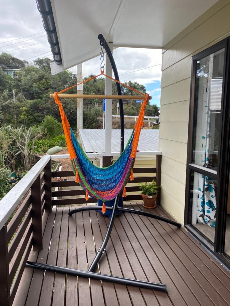Curved Chair Hammock Stand - Customer Photo From Sandra D.