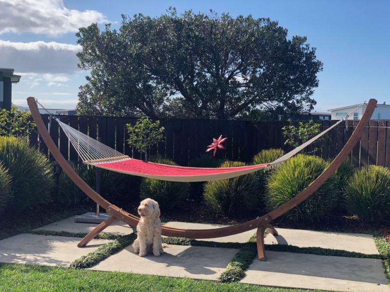 Wooden Hammock Stand and Spreader Bar Hammock - Customer Photo From Susie W.