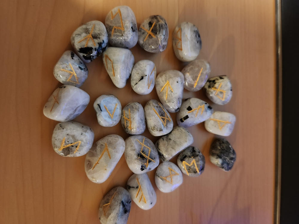 Moonstone Rune Stones - Customer Photo From Dawn W.