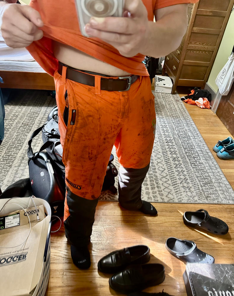 Clogger Zero Light and Cool Men's Chainsaw Pants in Hi Vis Orange