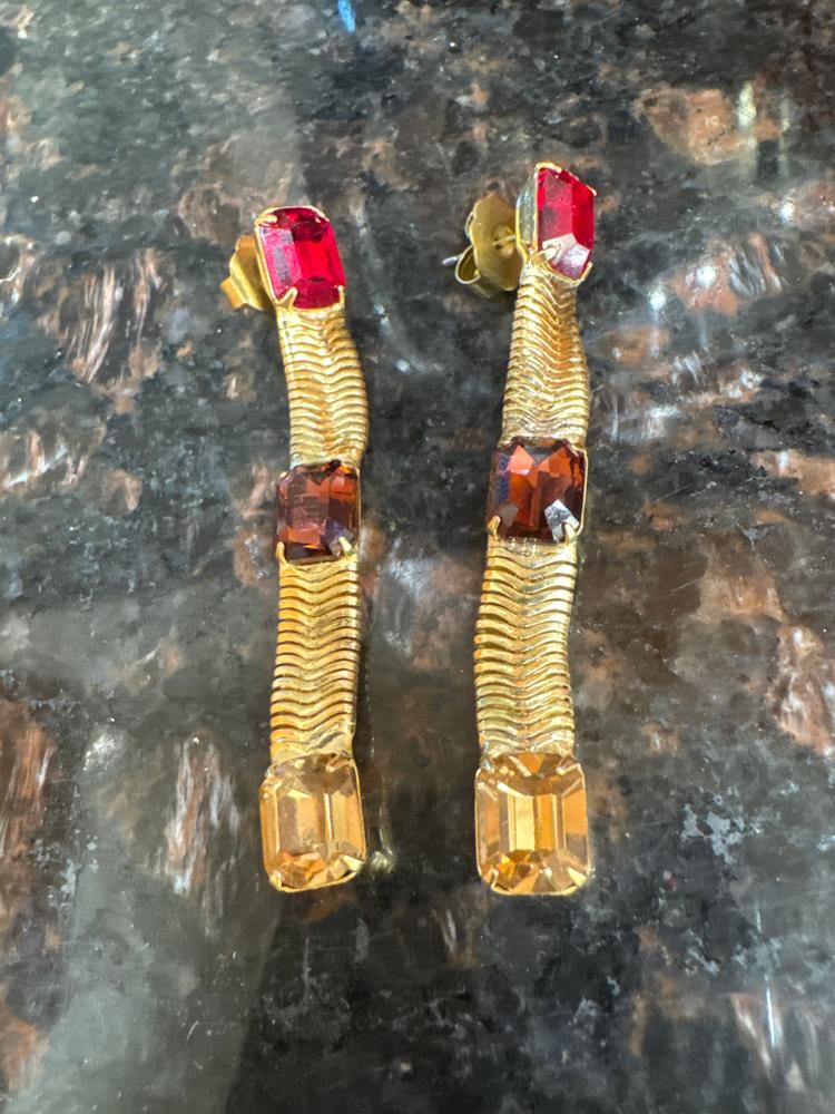 Sadie Dangle Earrings - EFS2BGMS - Customer Photo From Julie