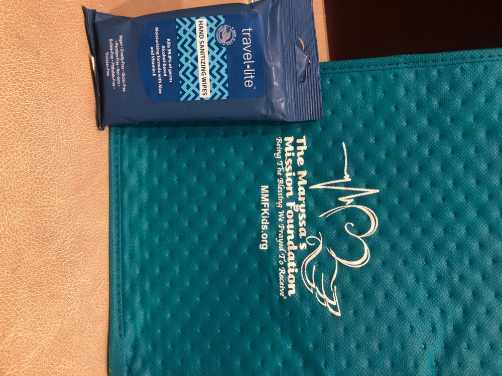 Travel Lite Hand Sanitizing Wipes 10 count packet, 65% ethyl alcohol formula, kill 99.9% of household germs - Customer Photo From Anonymous