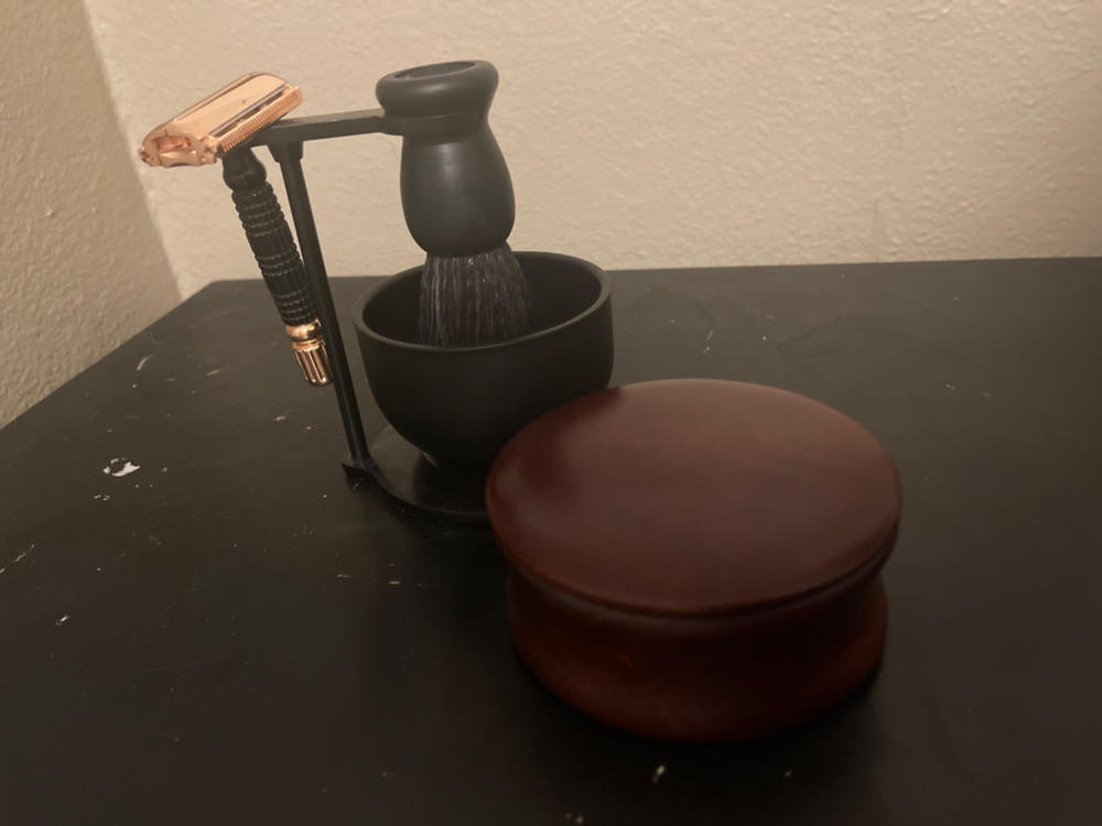 Wood Covered Shave Bowl - Customer Photo From Justin Juknelis