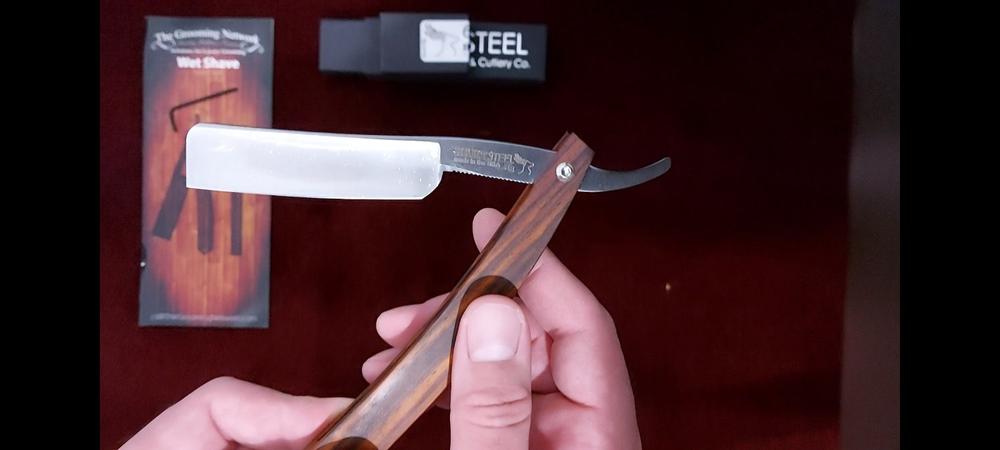 Hart Steel 6/8 Satin Finish Square Point Straight Razor - Customer Photo From Viorel-Nicolae Stan