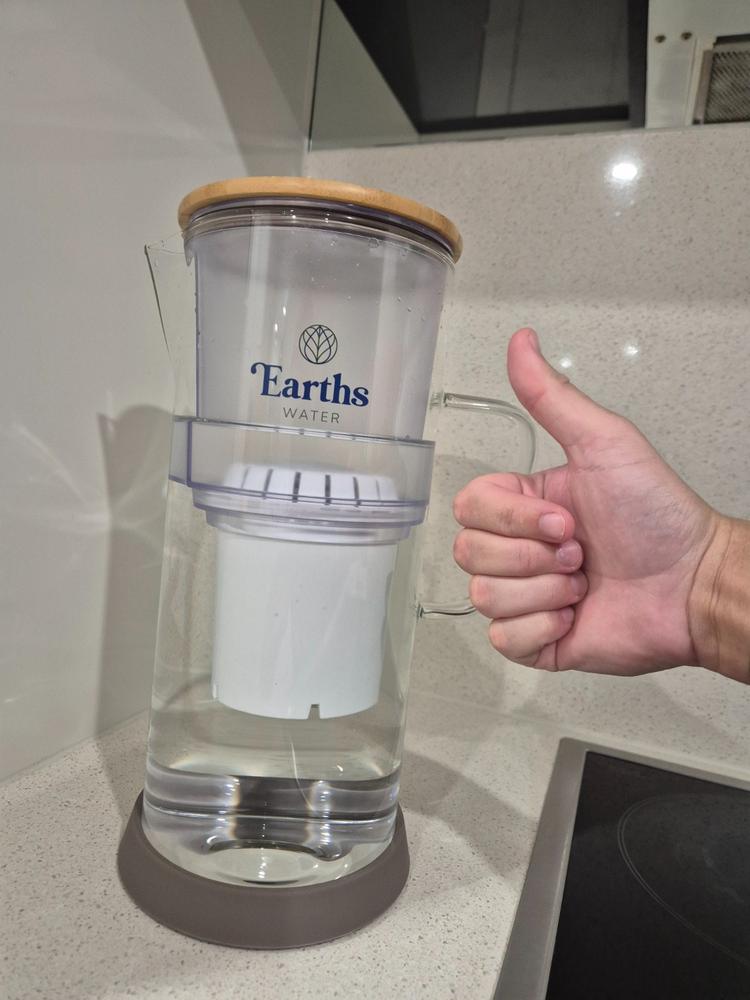 3.5L Glass Carafe Alkaline Water Filter - Natural - Customer Photo From Ryan Weeden
