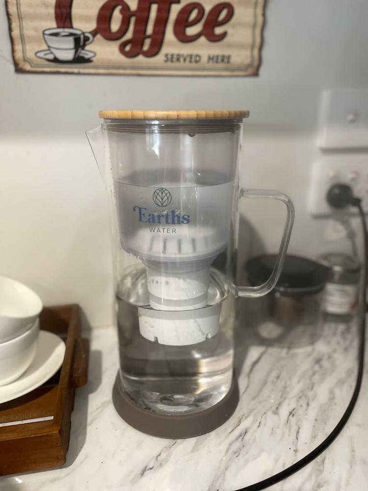 3.5L Glass Carafe Alkaline Water Filter - Natural - Customer Photo From Leanne Hausman