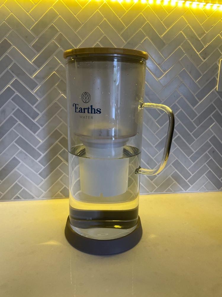 3.5L Glass Carafe Alkaline Water Filter - Natural - Customer Photo From David Brady