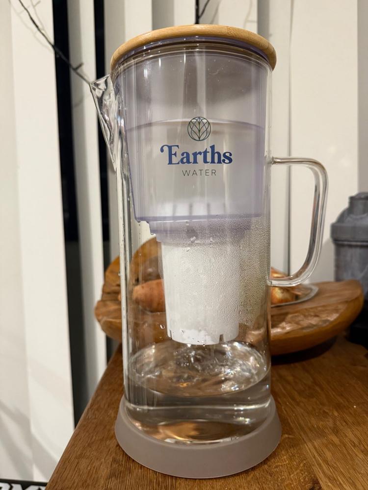 3.5L Glass Carafe Alkaline Water Filter - Natural - Customer Photo From Katie Lee
