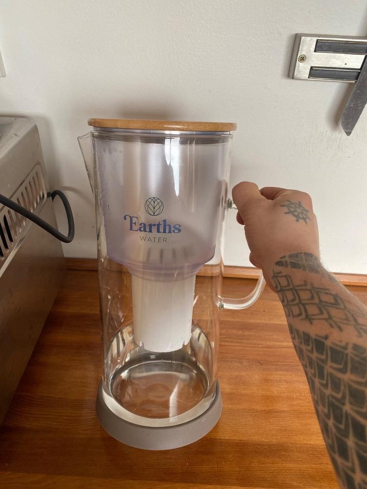 3.5L Glass Carafe Alkaline Water Filter - Natural - Customer Photo From Max Deverill