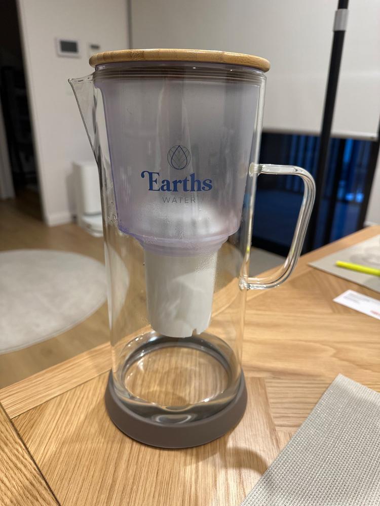3.5L Glass Carafe Alkaline Water Filter - Natural - Customer Photo From JUNBACK HUR