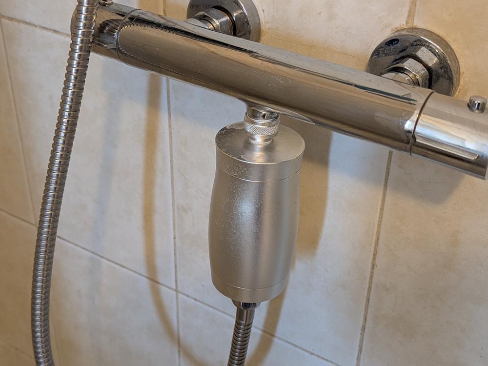 Premium Shower Filter Water Purifier & Water Softener - Silver - Customer Photo From Catherine Ellis