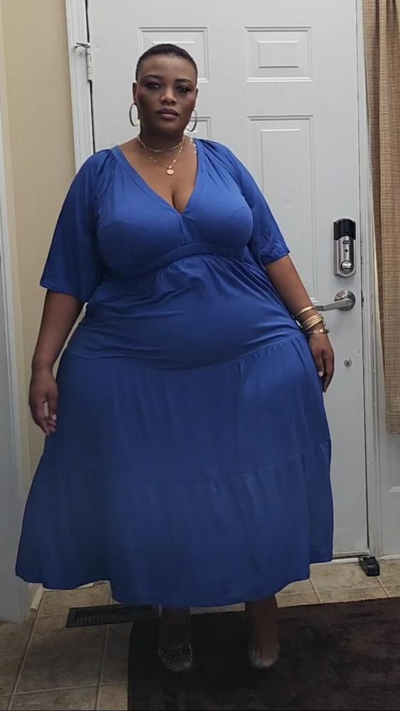 cobalt blue maxi dress plus size Lace Cobalt Blue Formal Dress Plus Size Gianna Stretch Lace Mermaid Maxi Skirt Cobalt Baacal