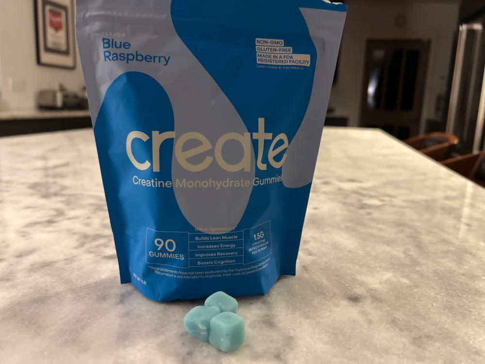 Creatine Monohydrate Gummies Blue Raspberry - 90 Count - Customer Photo From Marcus Barrera
