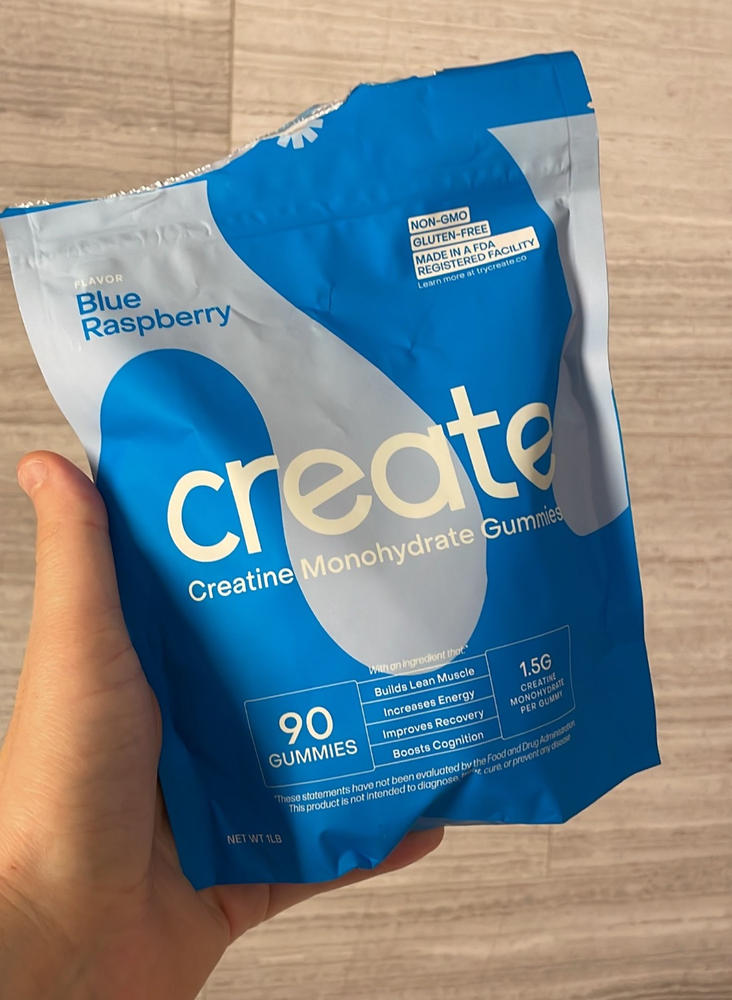Creatine Monohydrate Gummies Blue Raspberry - 90 Count - Customer Photo From Ben Zises