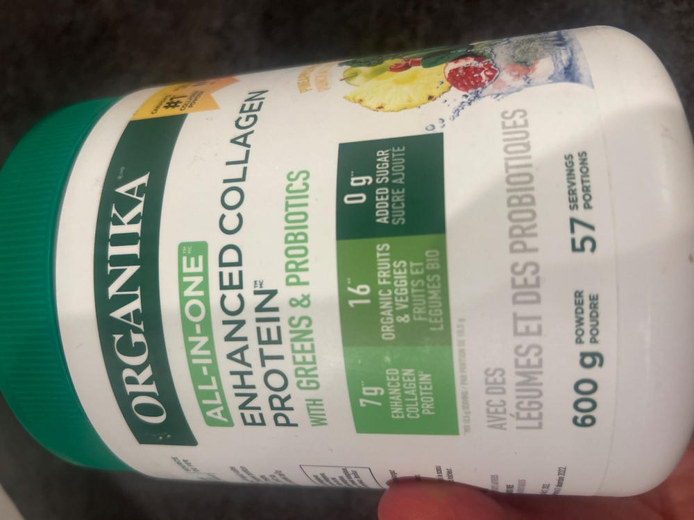 Enhanced Collagen Protein Power Greens with Probiotics - Customer Photo From Karen Marcotte