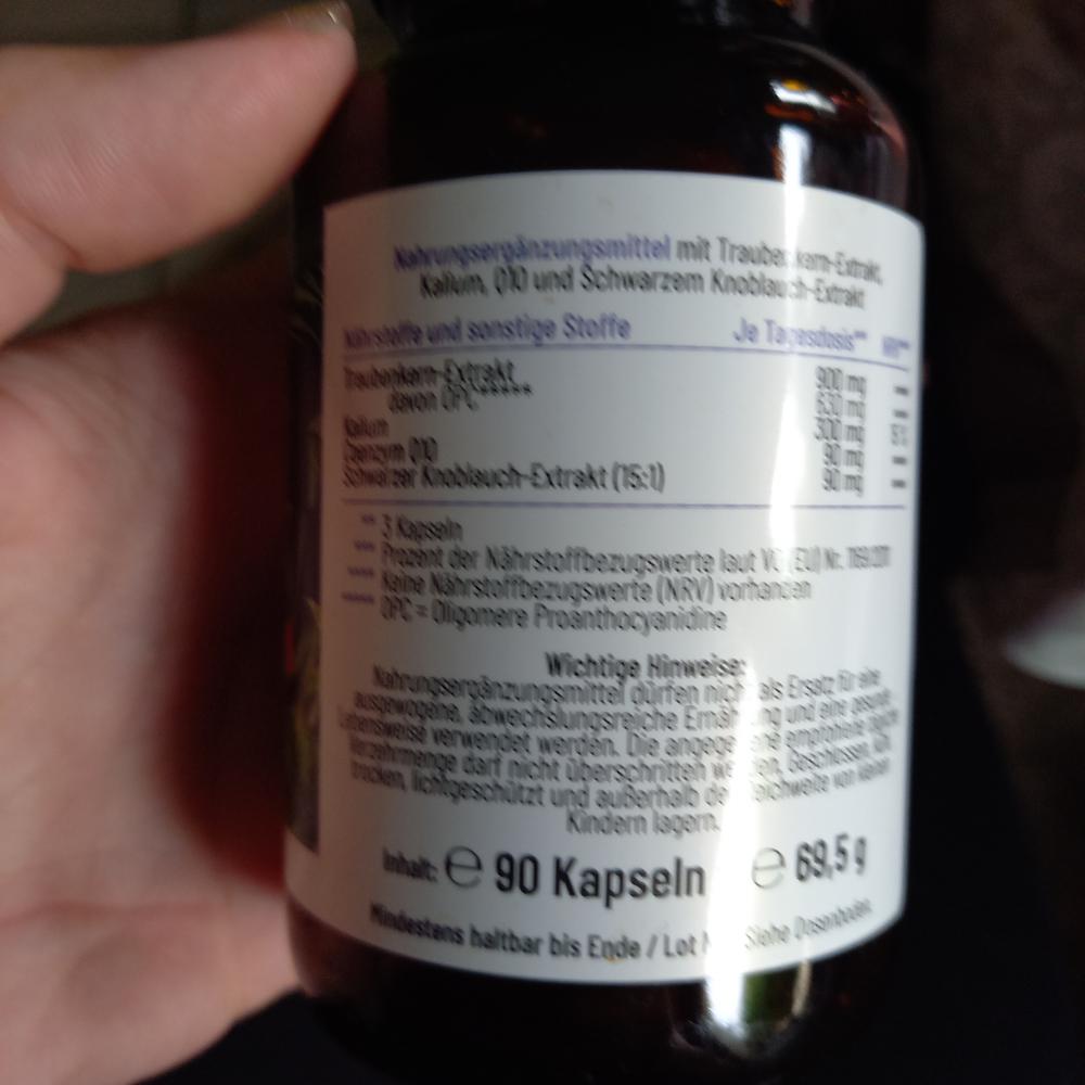 Blutdruck: OPC-Komplex mit Q10, Kalium und Knoblauch - Customer Photo From Sandra