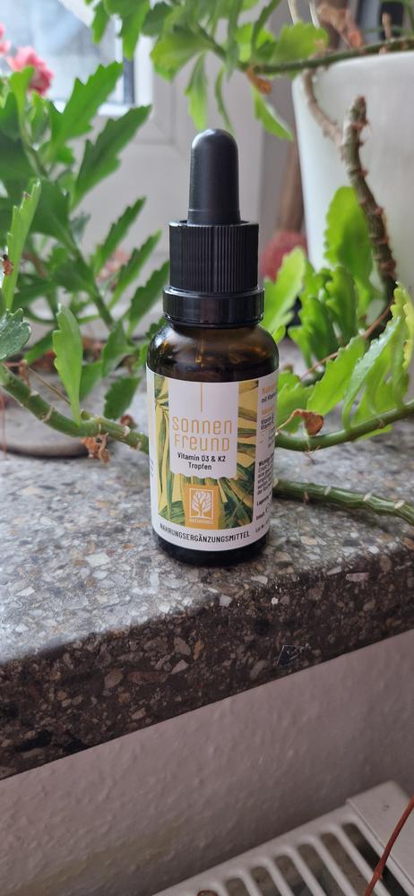 Sonnenfreund: Vitamin D3 & K2 Tropfen für Erwachsene (1.000 I.E.) - Customer Photo From Sandra