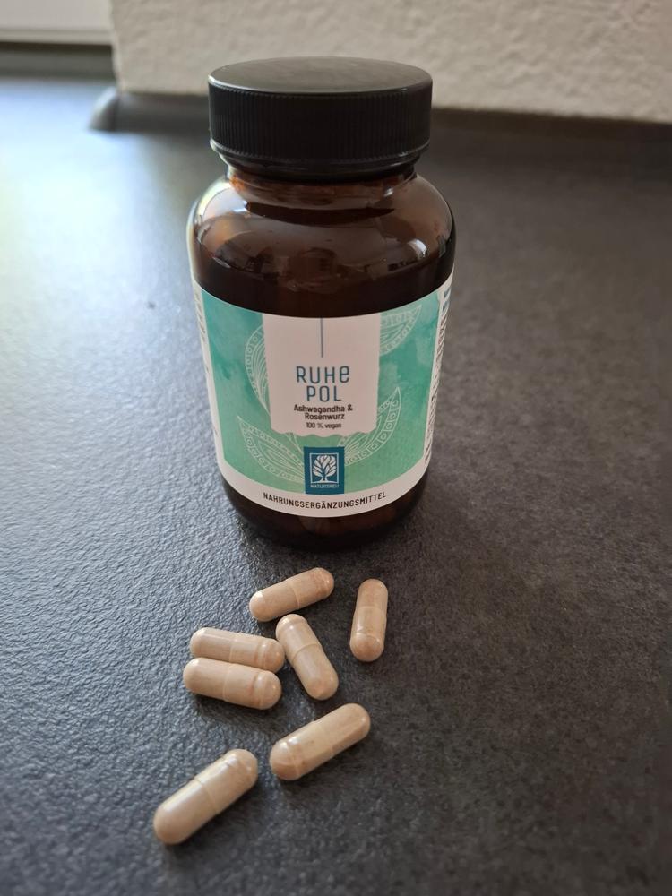 Ruhepol: Anti Stress Komplex mit Ashwagandha & Rosenwurz - Customer Photo From Nicole C.