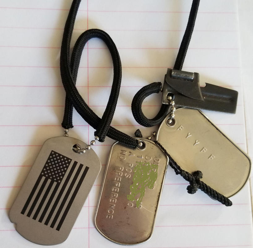 The Fixx ID Dog Tag with Chain ROAD iD
