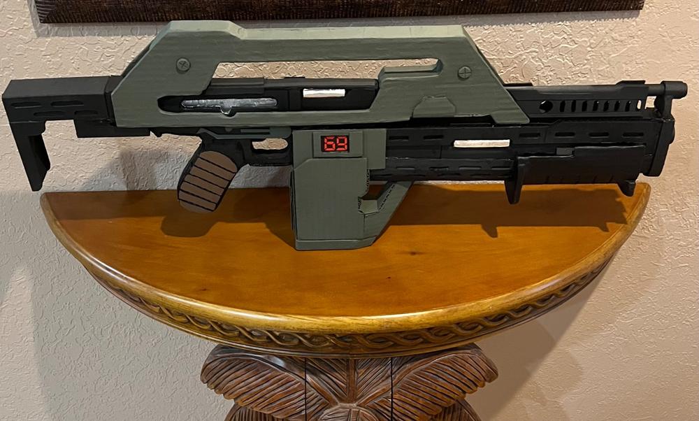 M41a Pulse Rifle TEMPLATES for cardboard DIY - Customer Photo From Brian Grable