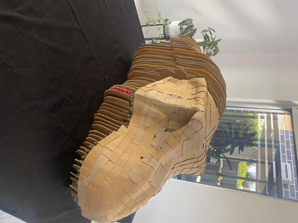 T-Rex Head TEMPLATES for cardboard DIY - Customer Photo From Marie Samarelli