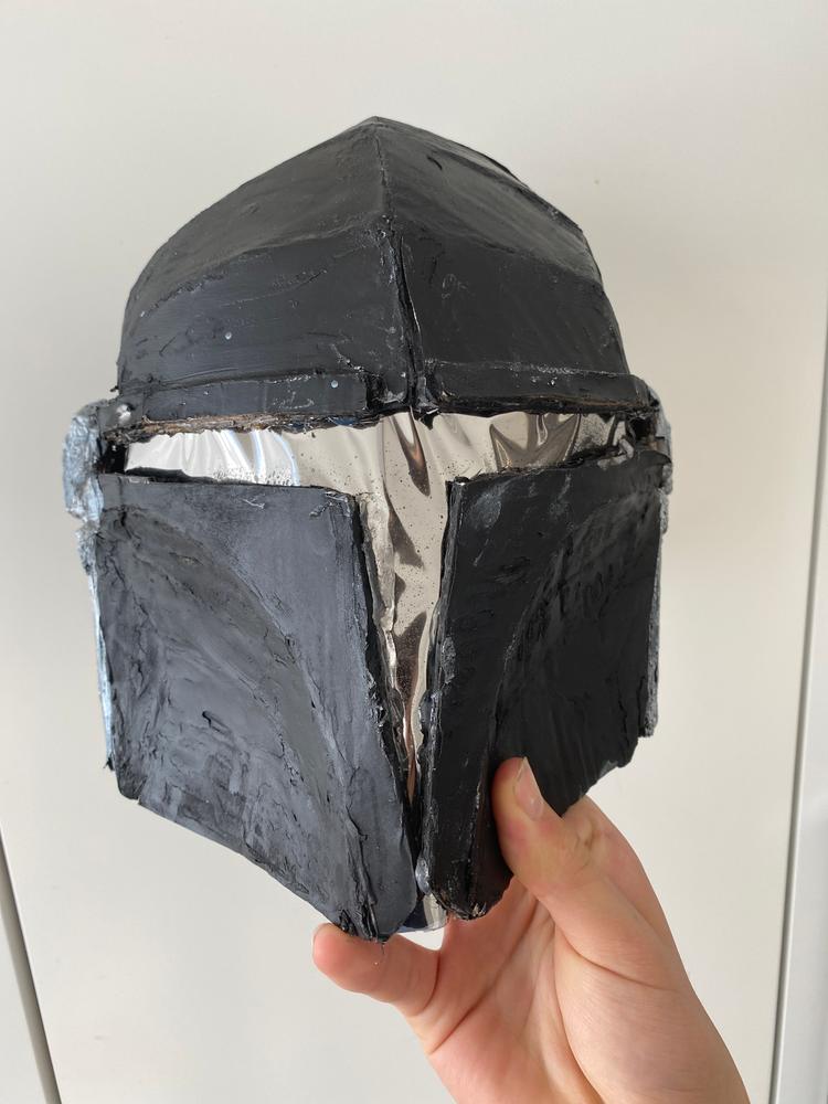 Mandalorian Helmet TEMPLATES for cardboard DIY - Customer Photo From Kevin Jacques Kary