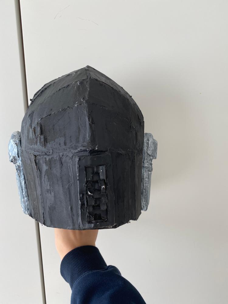 Mandalorian Helmet TEMPLATES for cardboard DIY - Customer Photo From Kevin Jacques Kary