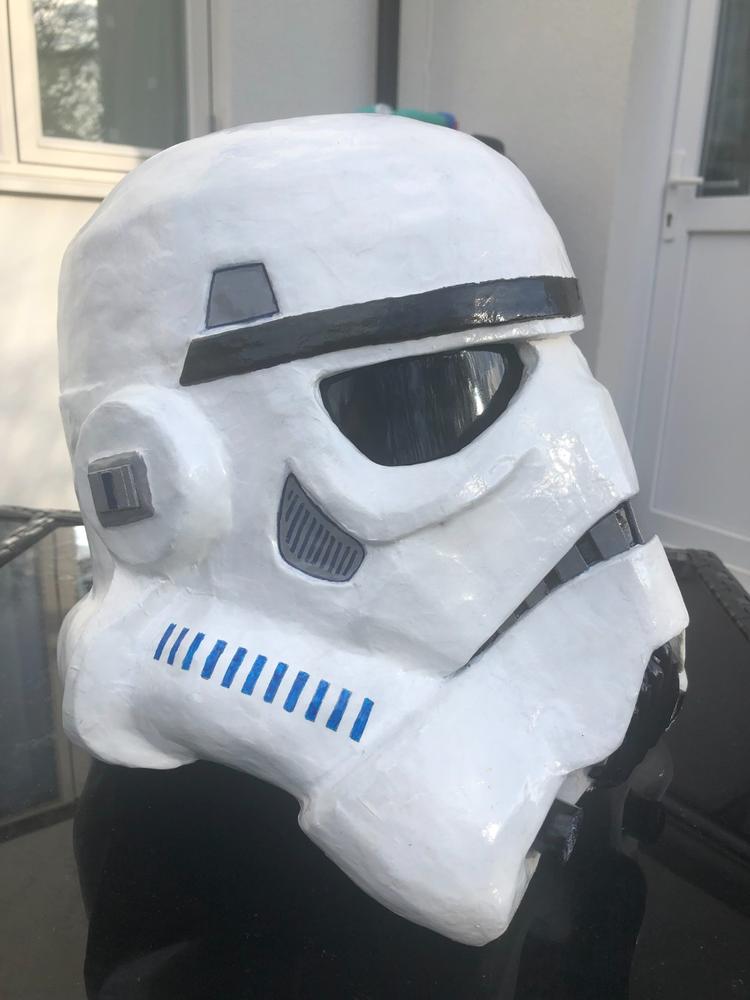 Stormtrooper Helmet TEMPLATES for cardboard DIY - Customer Photo From Ian Kensey