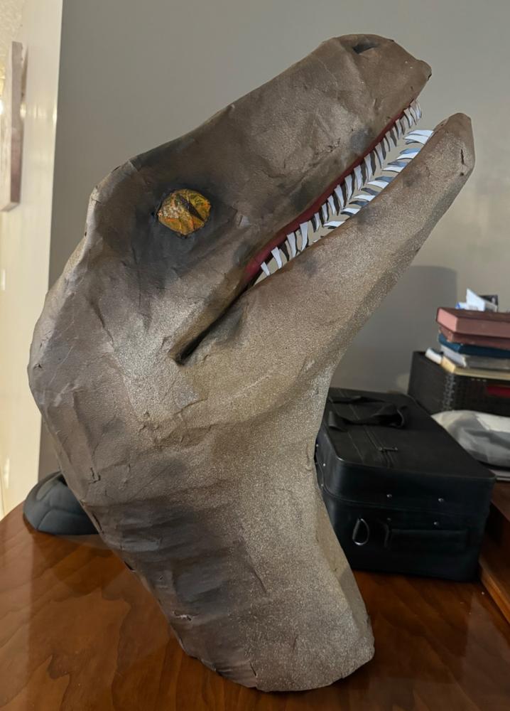 Velociraptor Head TEMPLATES for cardboard DIY - Customer Photo From David B. Roberts