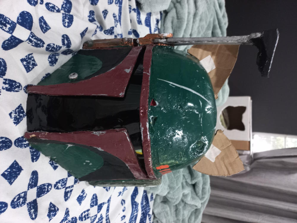 Boba Fett Helmet TEMPLATES for cardboard DIY - Customer Photo From Mirzad Ali
