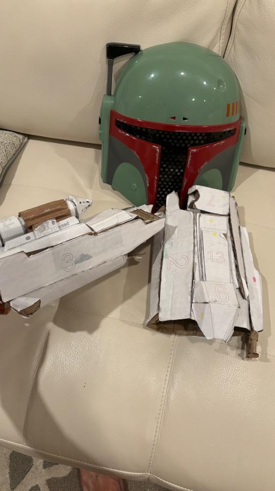 Boba Fett Gauntlets TEMPLATES for cardboard DIY - Customer Photo From Jonathan Hsu