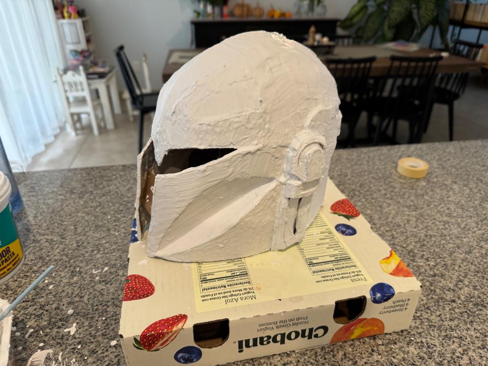 Bo Katan Helmet TEMPLATES for cardboard DIY - Customer Photo From Jamie Mannion