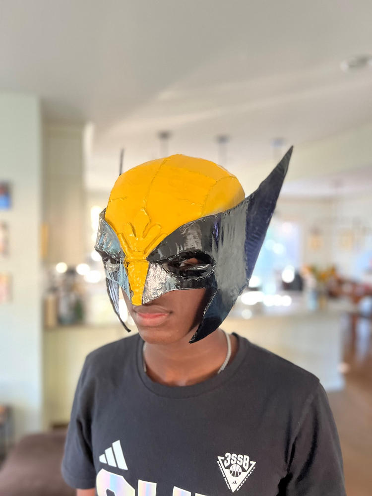 Wolverine mask TEMPLATES for cardboard DIY - Customer Photo From Kristin Hoffman