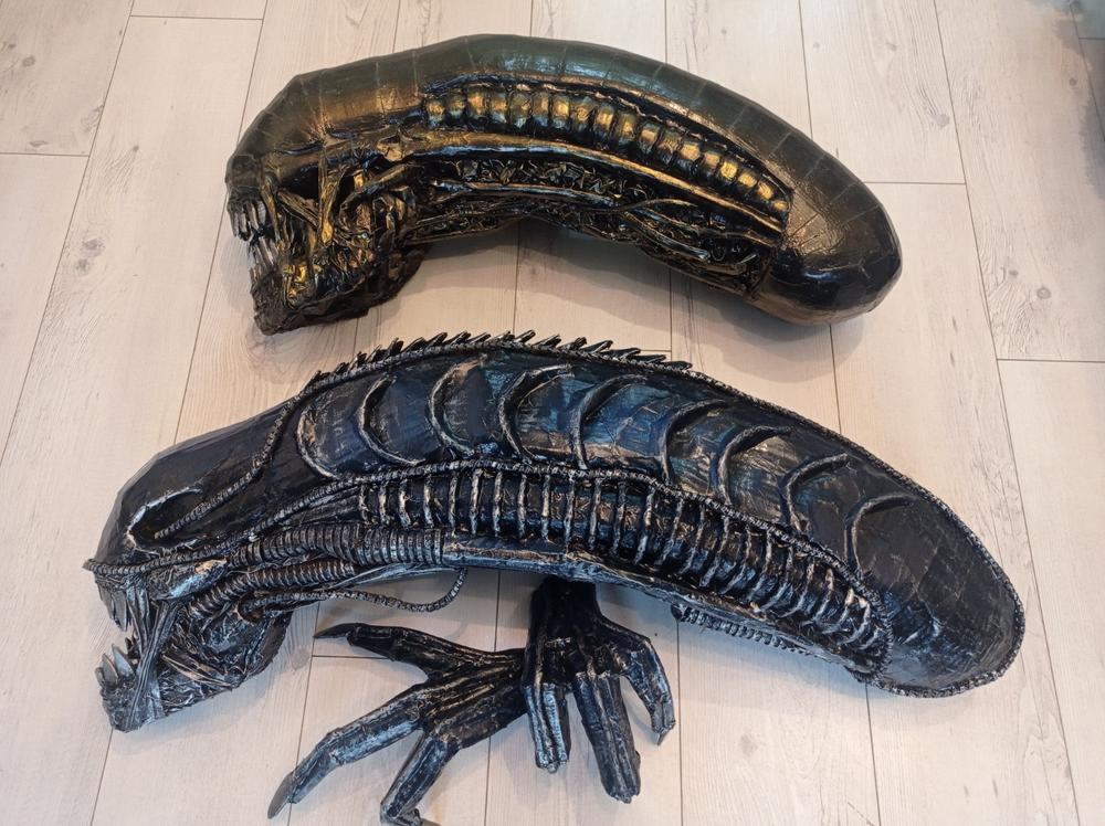 Warrior Xenomorph Mask TEMPLATES for cardboard DIY - Customer Photo From Michał Sikorski