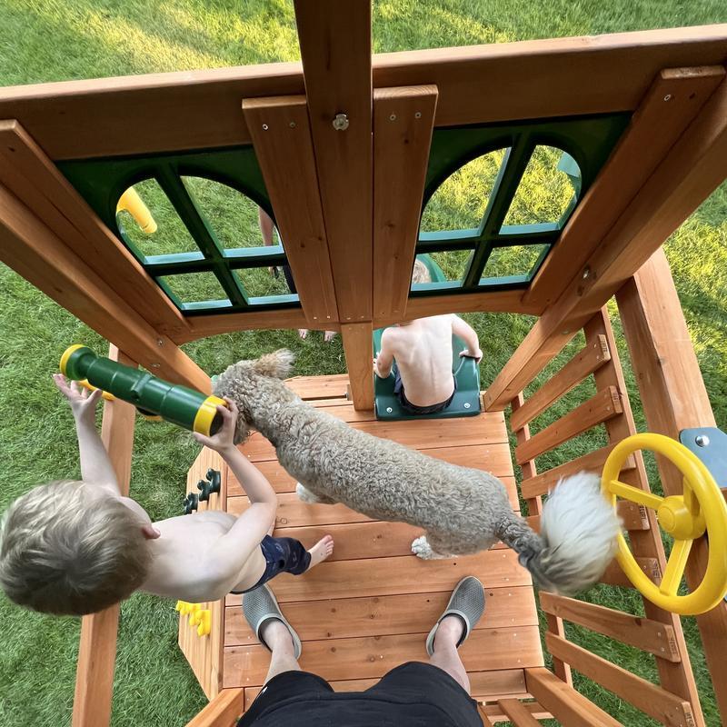 Outing with Monkey Bars Swing Set - Customer Photo From TwinLife