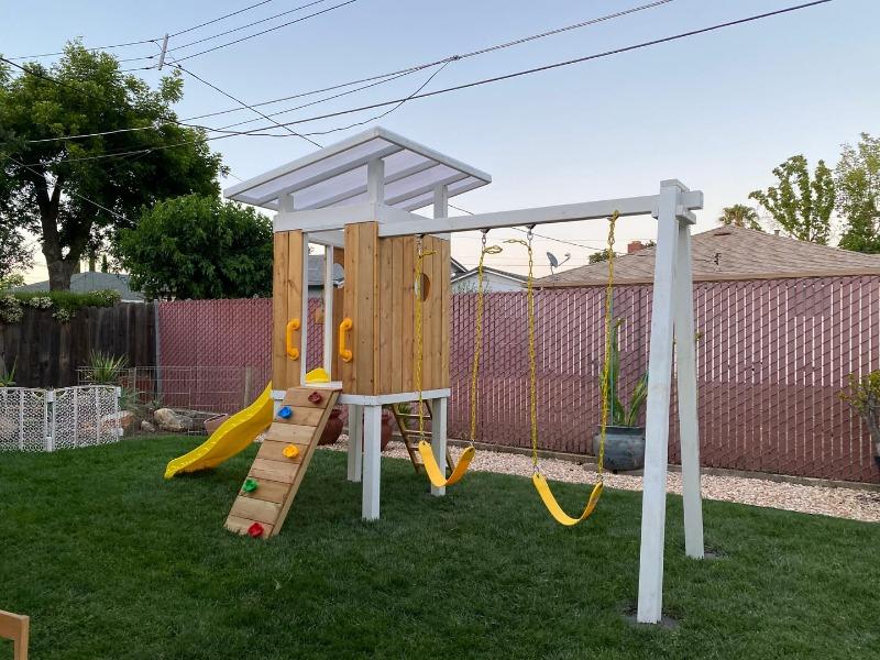 Forest - Modern Backyard Outdoor Swing Set - Customer Photo From Mary Lou