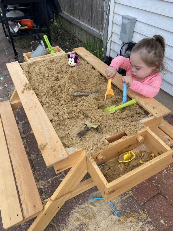 Mojave - Outdoor Picnic and Sand Table - Customer Photo From Gillian F.