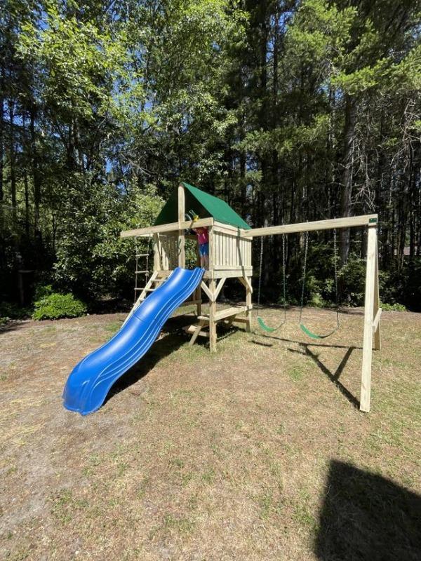 Summit Swing Set - Space Saver Swing Set For Kids - Customer Photo From Joan C.